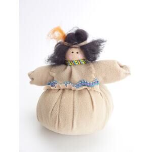 Vintage Native American Indian Folk Art Stuffed Doll